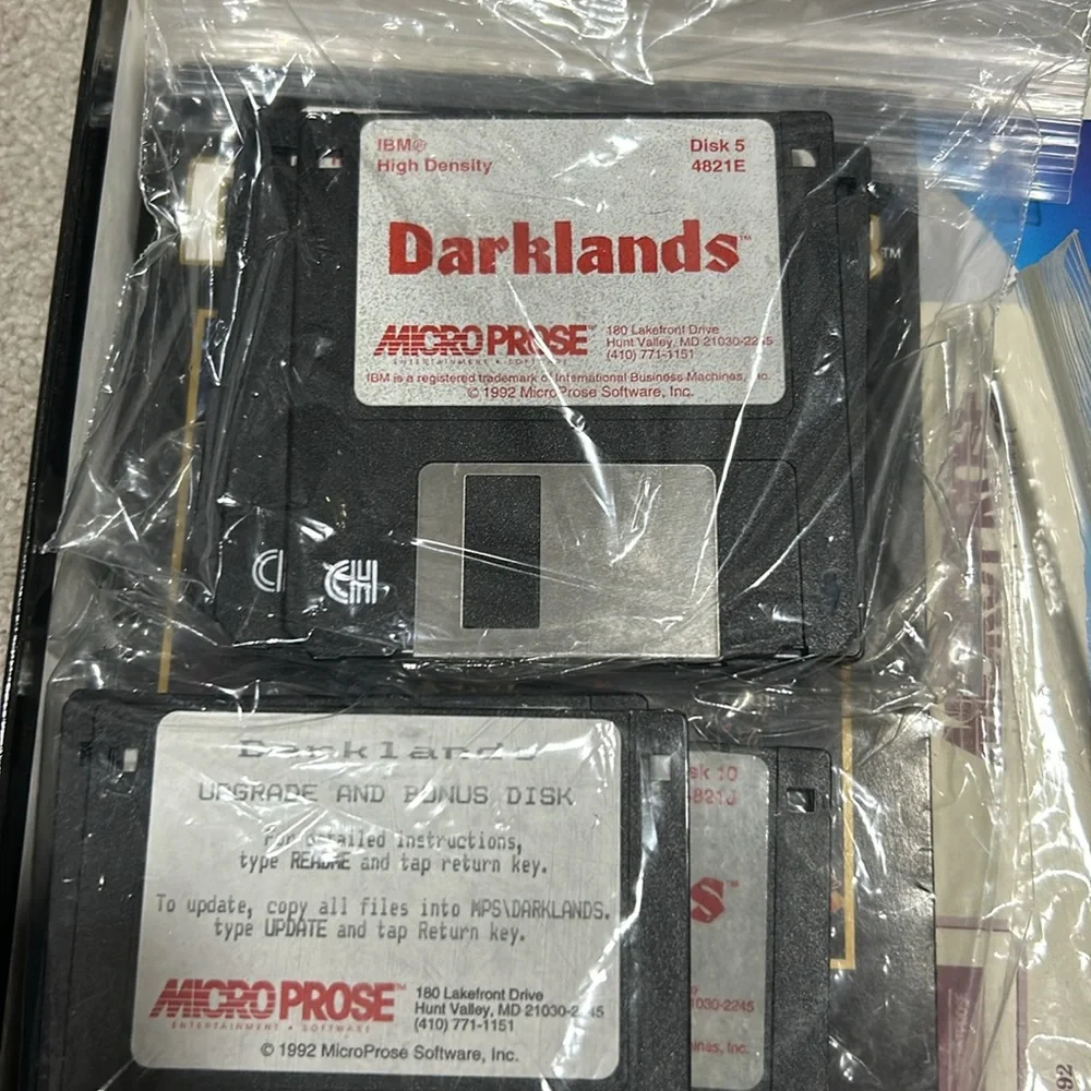Vintage Darklands hard disk computer game